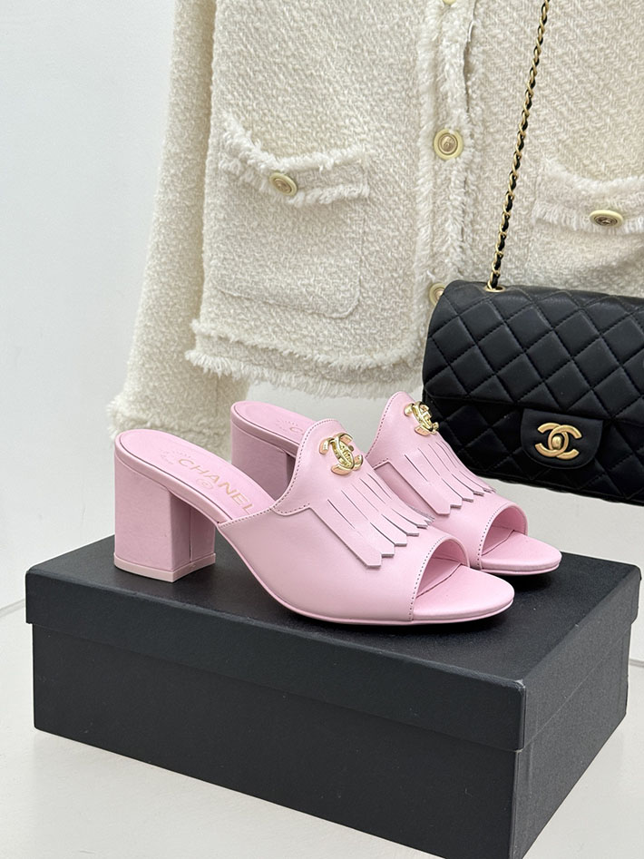 最高級シャネルスーパーコピー CHANEL ハイヒール ココマーク ミュール サンダル レザー ピンク 2631033 レディース シャネル サンダル - 画像 (2)
