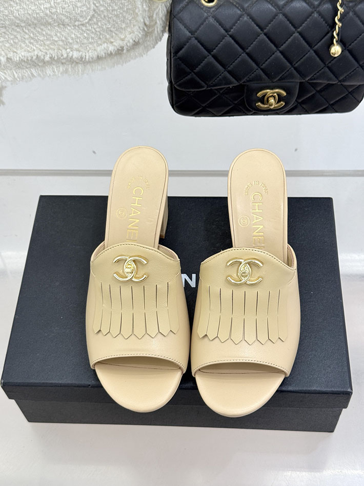 最高級シャネルスーパーコピー CHANEL ハイヒール ココマーク ミュール サンダル レザー ベージュ 2631034 シャネル サンダル 安い - 画像 (8)