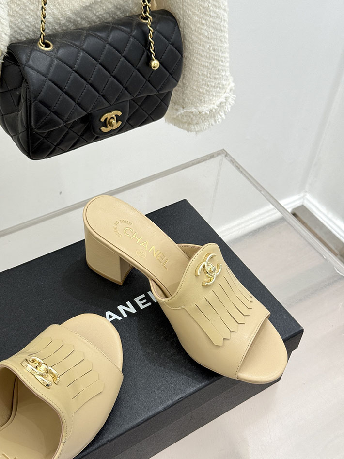 最高級シャネルスーパーコピー CHANEL ハイヒール ココマーク ミュール サンダル レザー ベージュ 2631034 シャネル サンダル 安い - 画像 (7)