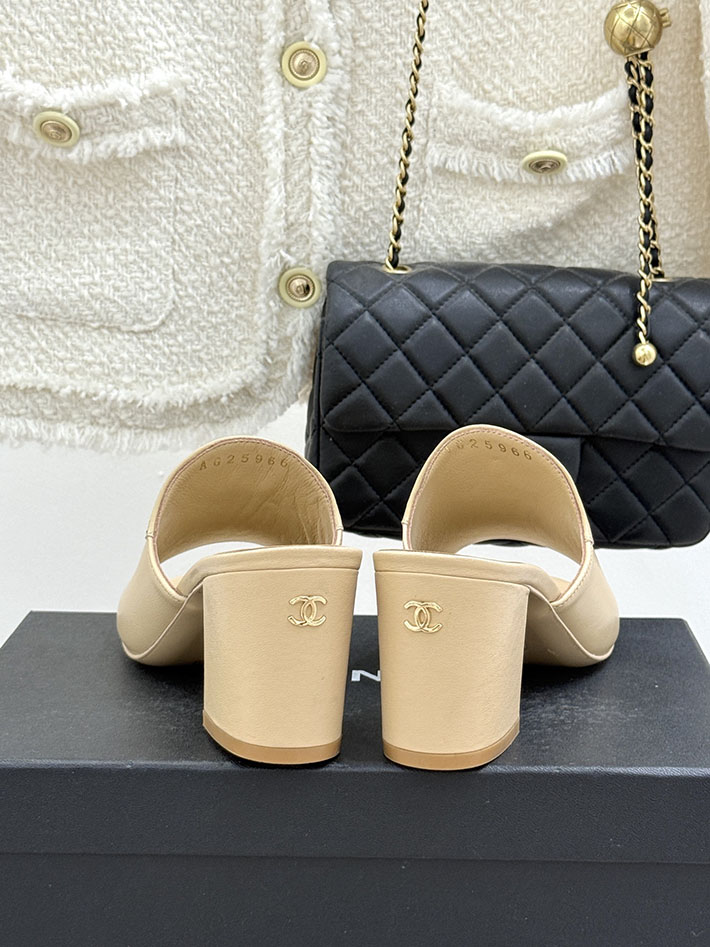 最高級シャネルスーパーコピー CHANEL ハイヒール ココマーク ミュール サンダル レザー ベージュ 2631034 シャネル サンダル 安い - 画像 (6)