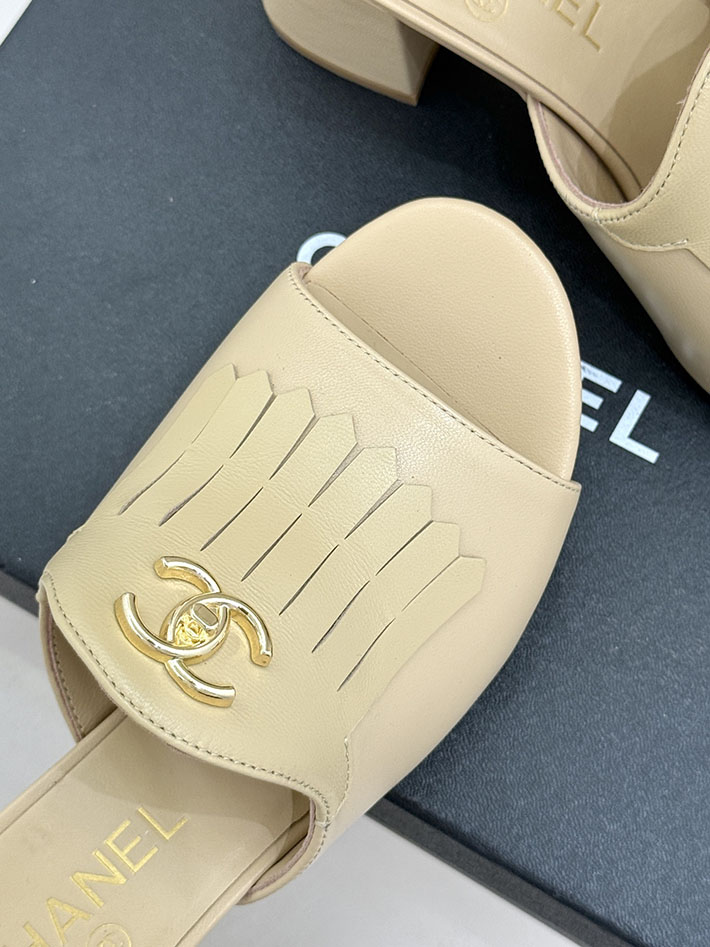 最高級シャネルスーパーコピー CHANEL ハイヒール ココマーク ミュール サンダル レザー ベージュ 2631034 シャネル サンダル 安い - 画像 (5)