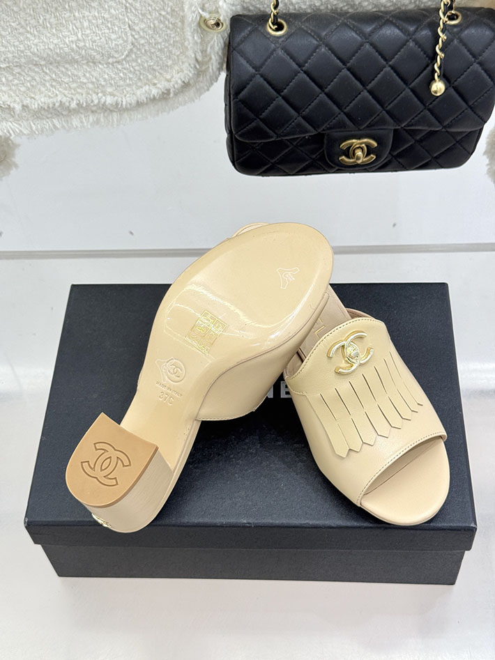 最高級シャネルスーパーコピー CHANEL ハイヒール ココマーク ミュール サンダル レザー ベージュ 2631034 シャネル サンダル 安い - 画像 (3)