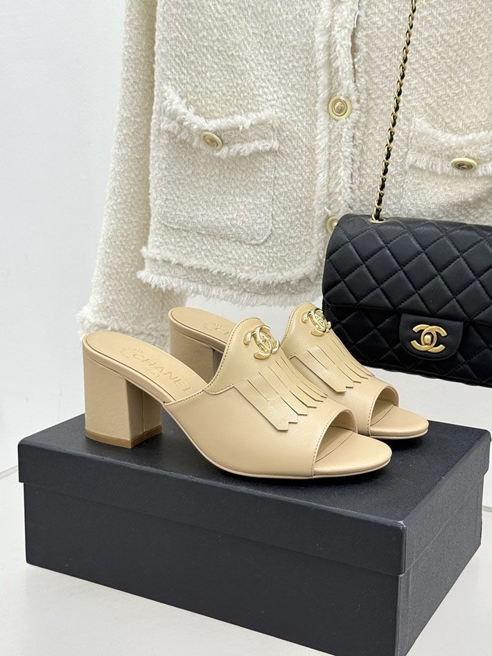 最高級シャネルスーパーコピー CHANEL ハイヒール ココマーク ミュール サンダル レザー ベージュ 2631034 シャネル サンダル 安い - 画像 (2)