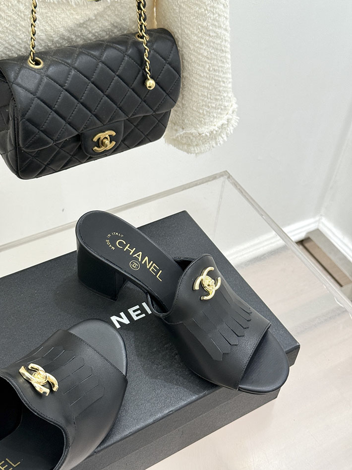 最高級シャネルスーパーコピー CHANEL ハイヒール ココマーク ミュール サンダル レザー ブラック 2631035 夏 サンダル ヒール - 画像 (7)