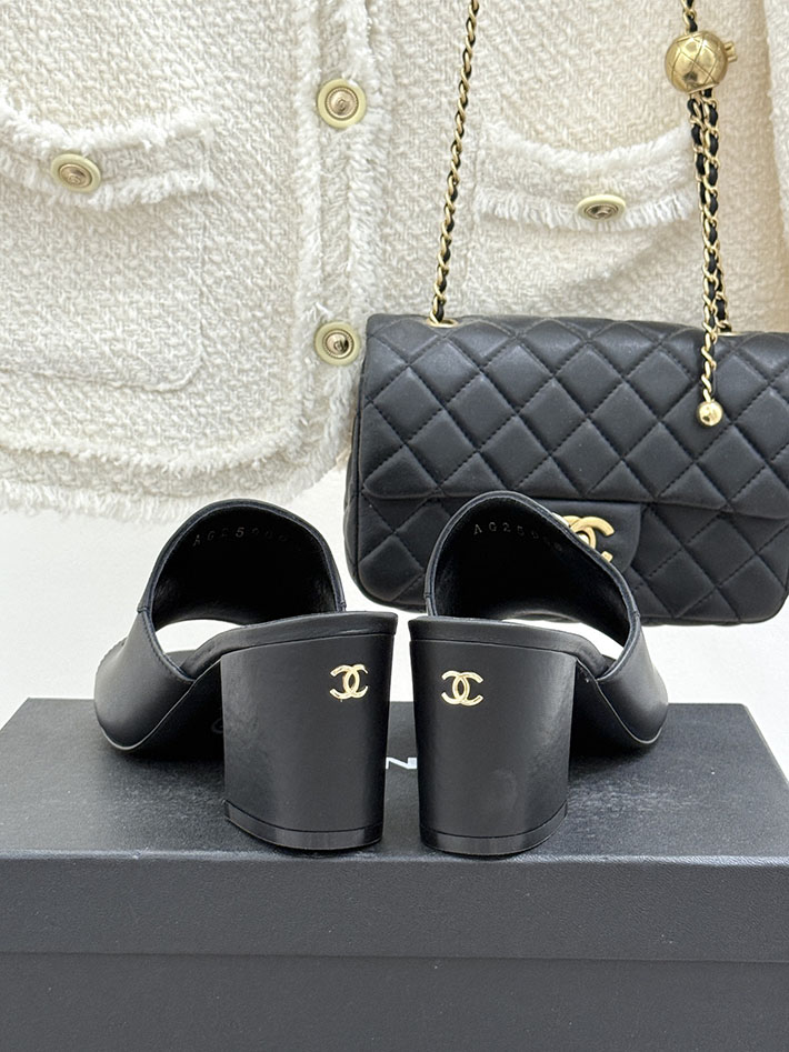 最高級シャネルスーパーコピー CHANEL ハイヒール ココマーク ミュール サンダル レザー ブラック 2631035 夏 サンダル ヒール - 画像 (6)