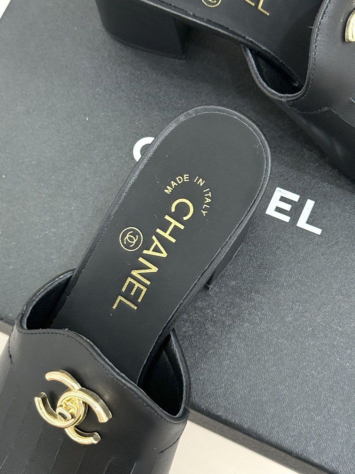 最高級シャネルスーパーコピー CHANEL ハイヒール ココマーク ミュール サンダル レザー ブラック 2631035 夏 サンダル ヒール - 画像 (4)