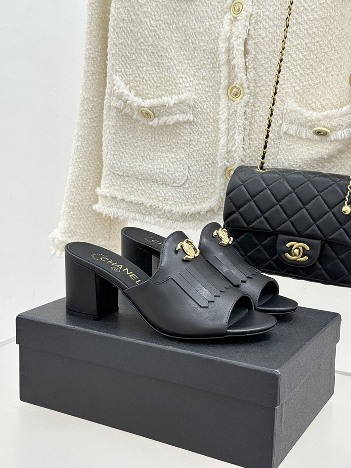 最高級シャネルスーパーコピー CHANEL ハイヒール ココマーク ミュール サンダル レザー ブラック 2631035 夏 サンダル ヒール - 画像 (2)