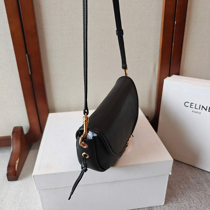 最高級セリーヌスーパーコピー CELINE リトルハーフムーン ソフトトリオンフ ブラック L10373778.38NO セリーヌ ショルダーバッグ レディース - 画像 (8)