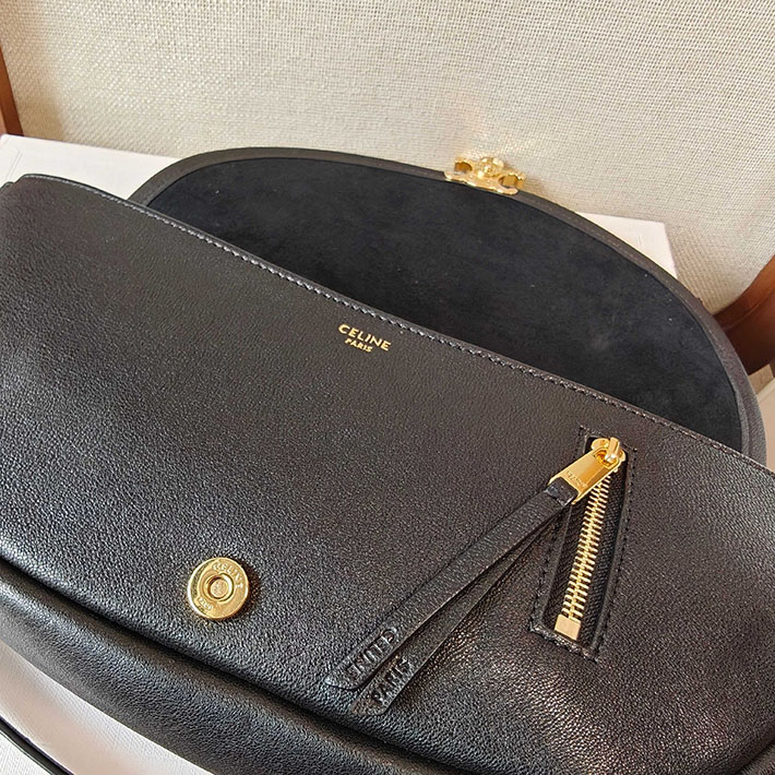 最高級セリーヌスーパーコピー CELINE リトルハーフムーン ソフトトリオンフ ブラック L10373778.38NO セリーヌ ショルダーバッグ レディース - 画像 (3)