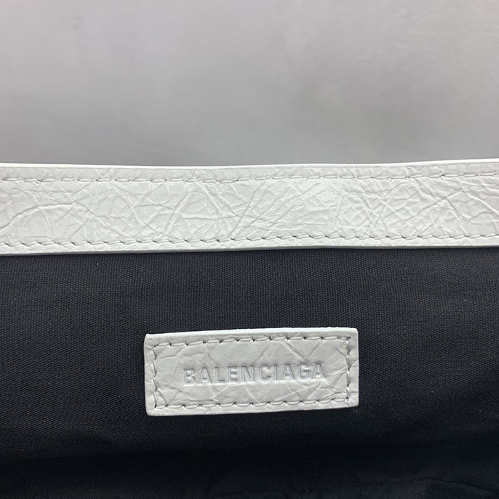 バレンシアガ バッグ 人気 レディース BALENCIAGA Le City フラップバッグ ナノ オプティックホワイト 8658572ABEK9001 バレンシアガ ミニバッグ ショルダー - 画像 (4)