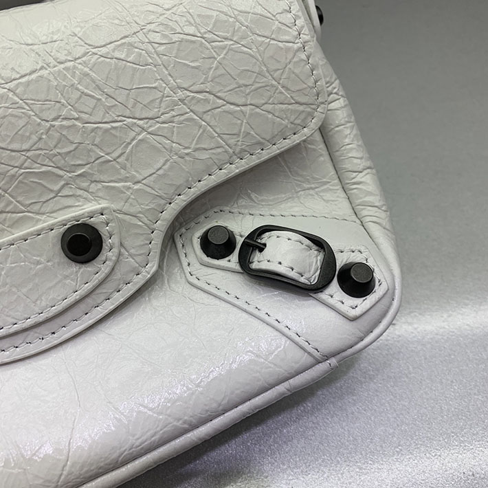 バレンシアガ バッグ 人気 レディース BALENCIAGA Le City フラップバッグ ナノ オプティックホワイト 8658572ABEK9001 バレンシアガ ミニバッグ ショルダー - 画像 (2)