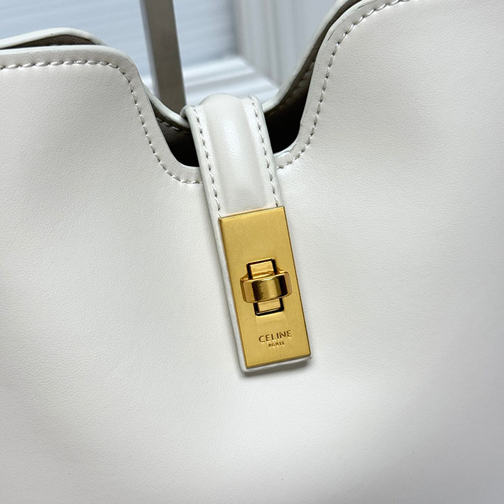セリーヌ バッグ 人気 CELINE スモール カミーユ 16(セーズ)ソフト バッグ ライス 120693FX9.01RC セリーヌ 店舗 アウトレット - 画像 (9)
