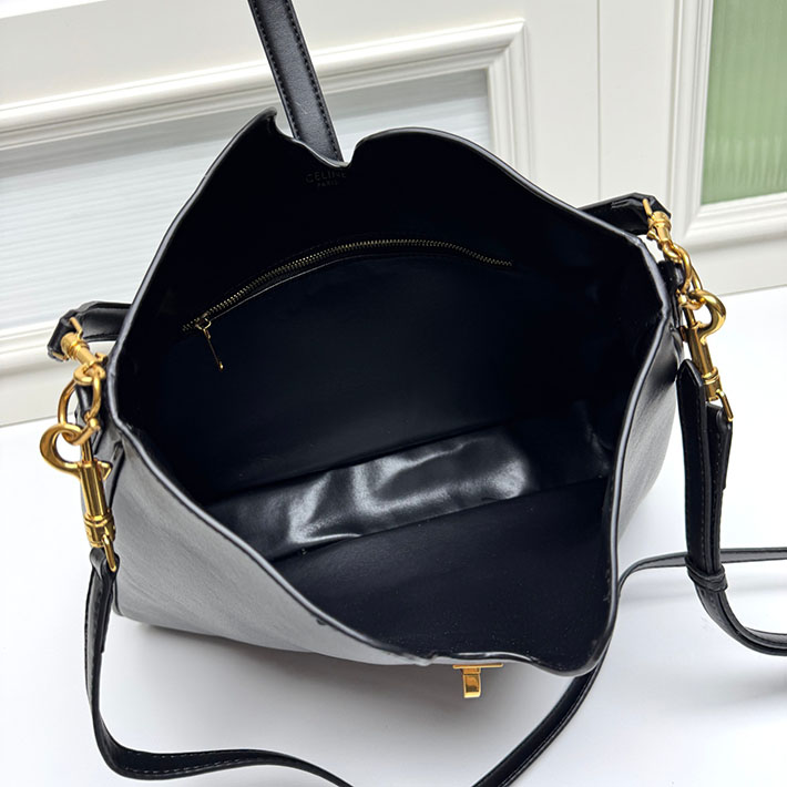 セリーヌ バッグ 人気 CELINE ミディアム カミーユ 16(セーズ)ソフト バッグ ブラック 119563FX9.38NO セリーヌ店舗 東京 - 画像 (2)