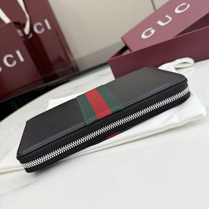 グッチ 財布 アウトレット GUCCI 財布 ウェブ トレードマーク ジップアラウンドウォレット ブラック 867284 AAGIT 1053 グッチ 長財布 メンズ - 画像 (2)