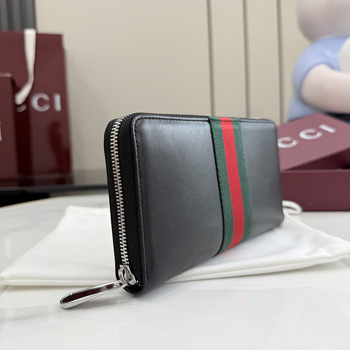 グッチ 財布 アウトレット GUCCI 財布 ウェブ トレードマーク ジップアラウンドウォレット ブラック 867284 AAGIT 1053 グッチ 長財布 メンズ - 画像 (10)