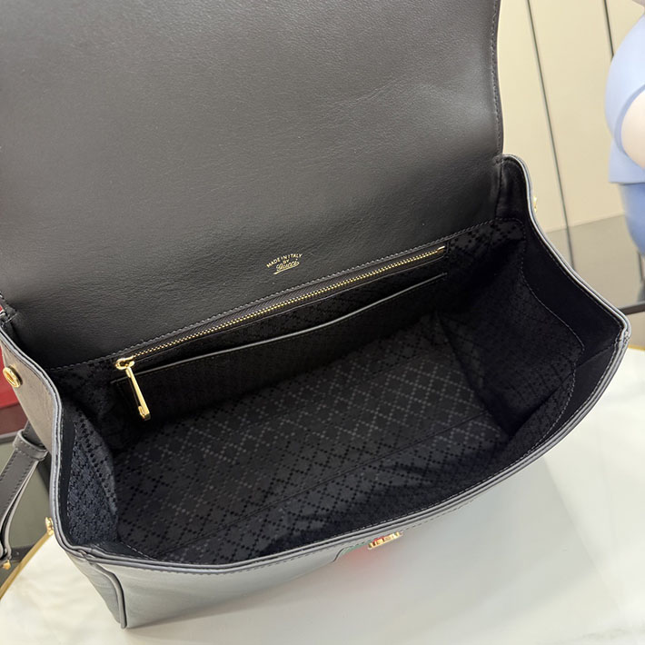 グッチ直営アウトレット店 GUCCI パパラッツォ ミディアム トップハンドルバッグ ブラック 875018 AAGIQ 1053 レディース グッチ バッグ - 画像 (3)
