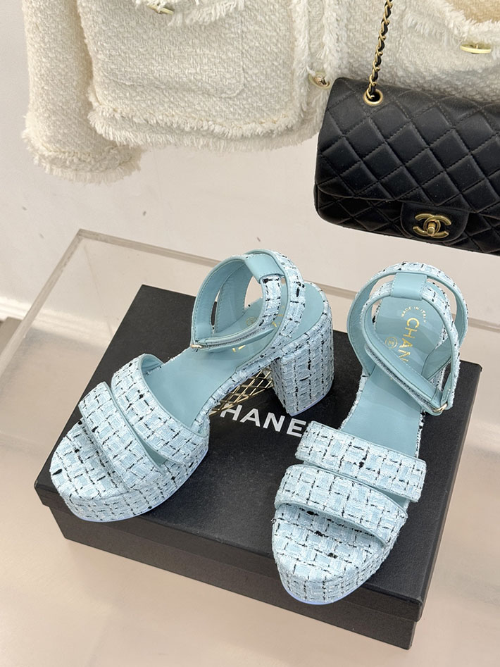 最高級シャネルスーパーコピー CHANEL シースルー スポーツ サンダル 厚底 レディース スカイブルー 2631093 シャネル サンダル アウトレット - 画像 (9)