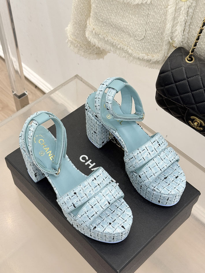 最高級シャネルスーパーコピー CHANEL シースルー スポーツ サンダル 厚底 レディース スカイブルー 2631093 シャネル サンダル アウトレット - 画像 (8)