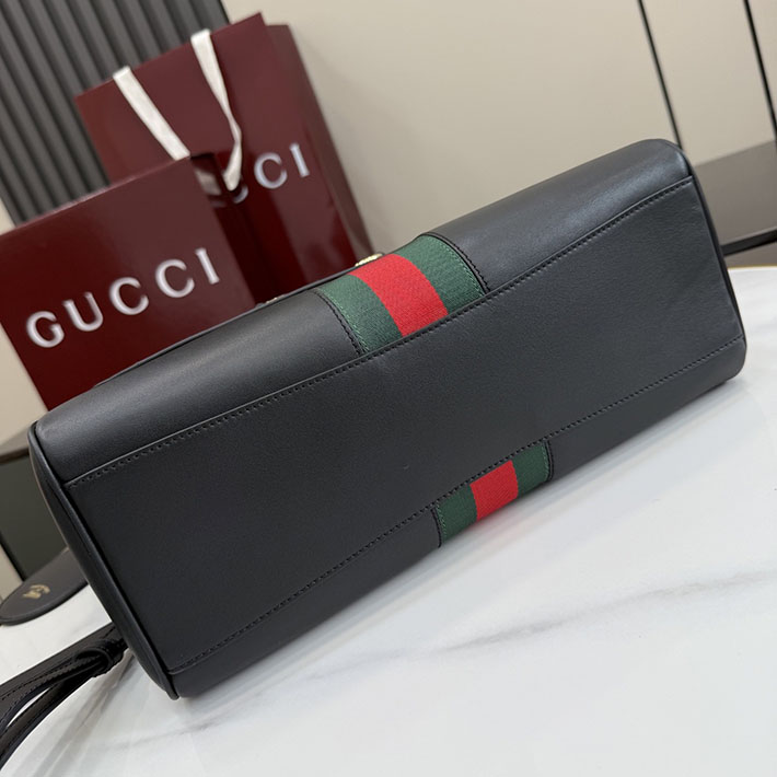 グッチ直営アウトレット店 GUCCI パパラッツォ ミディアム トップハンドルバッグ ブラック 875018 AAGIQ 1053 レディース グッチ バッグ - 画像 (10)