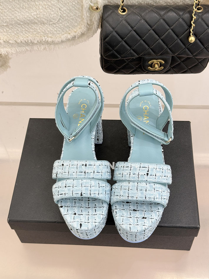 最高級シャネルスーパーコピー CHANEL シースルー スポーツ サンダル 厚底 レディース スカイブルー 2631093 シャネル サンダル アウトレット - 画像 (7)