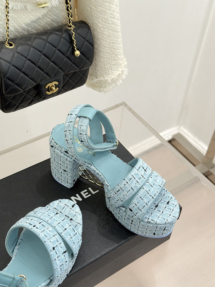 最高級シャネルスーパーコピー CHANEL シースルー スポーツ サンダル 厚底 レディース スカイブルー 2631093 シャネル サンダル アウトレット - 画像 (6)