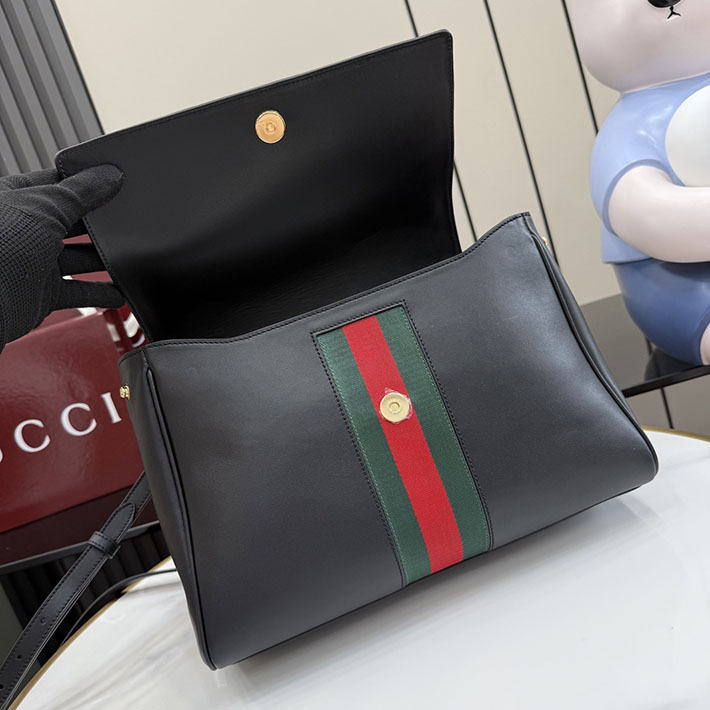 グッチ直営アウトレット店 GUCCI パパラッツォ ミディアム トップハンドルバッグ ブラック 875018 AAGIQ 1053 レディース グッチ バッグ - 画像 (5)