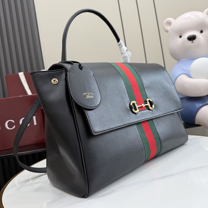グッチ直営アウトレット店 GUCCI パパラッツォ ラージ トップハンドルバッグ ブラック 875019 AAGIQ 1053 グッチ パパラッツォ - 画像 (13)