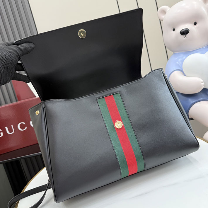 グッチ直営アウトレット店 GUCCI パパラッツォ ラージ トップハンドルバッグ ブラック 875019 AAGIQ 1053 グッチ パパラッツォ - 画像 (8)