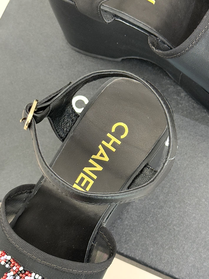最高級シャネルスーパーコピー CHANEL CCロゴ サンダル 厚底 レディース ココマーク 靴 ブラック 2631098 厚底 サンダル レディース - 画像 (3)