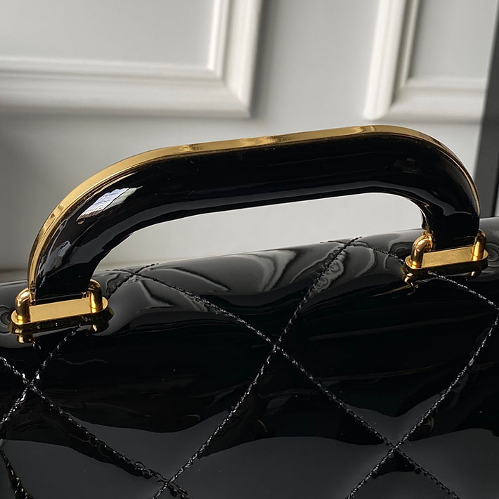 シャネル 新作バッグ 2026 CHANEL トップハンドル ミニ フラップ バッグ ブラック AS5805-B21985-94305 シャネル チェーンバッグ ミニ - 画像 (7)