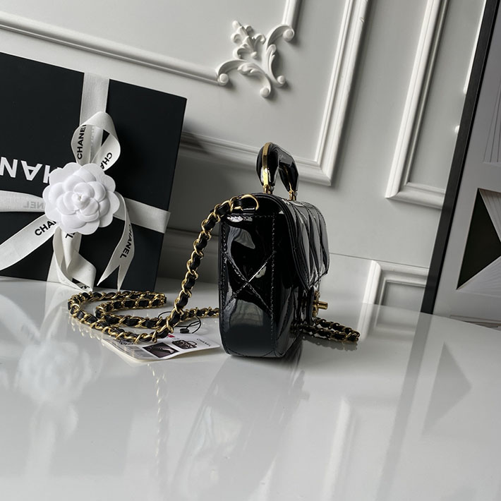 シャネル 新作バッグ 2026 CHANEL トップハンドル ミニ フラップ バッグ ブラック AS5805-B21985-94305 シャネル チェーンバッグ ミニ - 画像 (6)