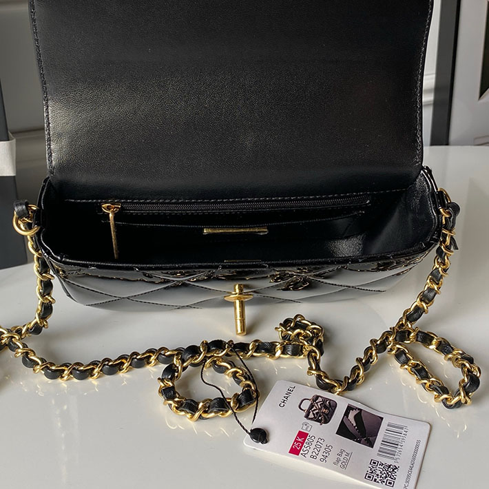 シャネル 新作バッグ 2026 CHANEL トップハンドル ミニ フラップ バッグ ブラック AS5805-B21985-94305 シャネル チェーンバッグ ミニ - 画像 (3)