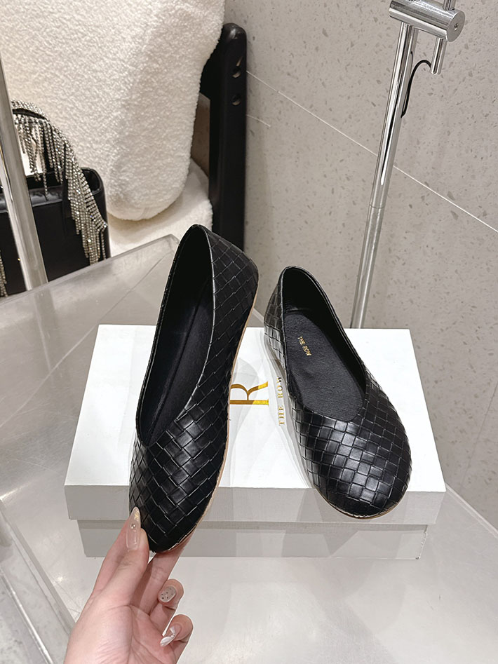 最高級ザロウスーパーコピー THE ROW パンプス 天然皮革 履きやすい 本革 編み込み 春夏 ブラック 2631130 The Row 靴 - 画像 (9)