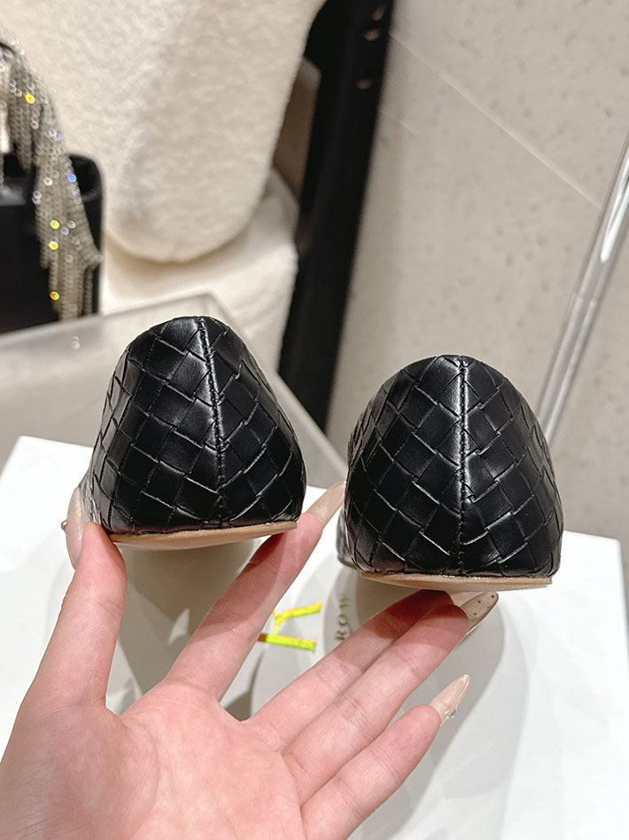 最高級ザロウスーパーコピー THE ROW パンプス 天然皮革 履きやすい 本革 編み込み 春夏 ブラック 2631130 The Row 靴 - 画像 (5)