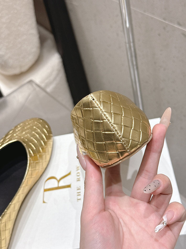 最高級ザロウスーパーコピー THE ROW パンプス 天然皮革 履きやすい 本革 編み込み 春夏 ゴールド 2631133 ザロウ 靴 - 画像 (3)