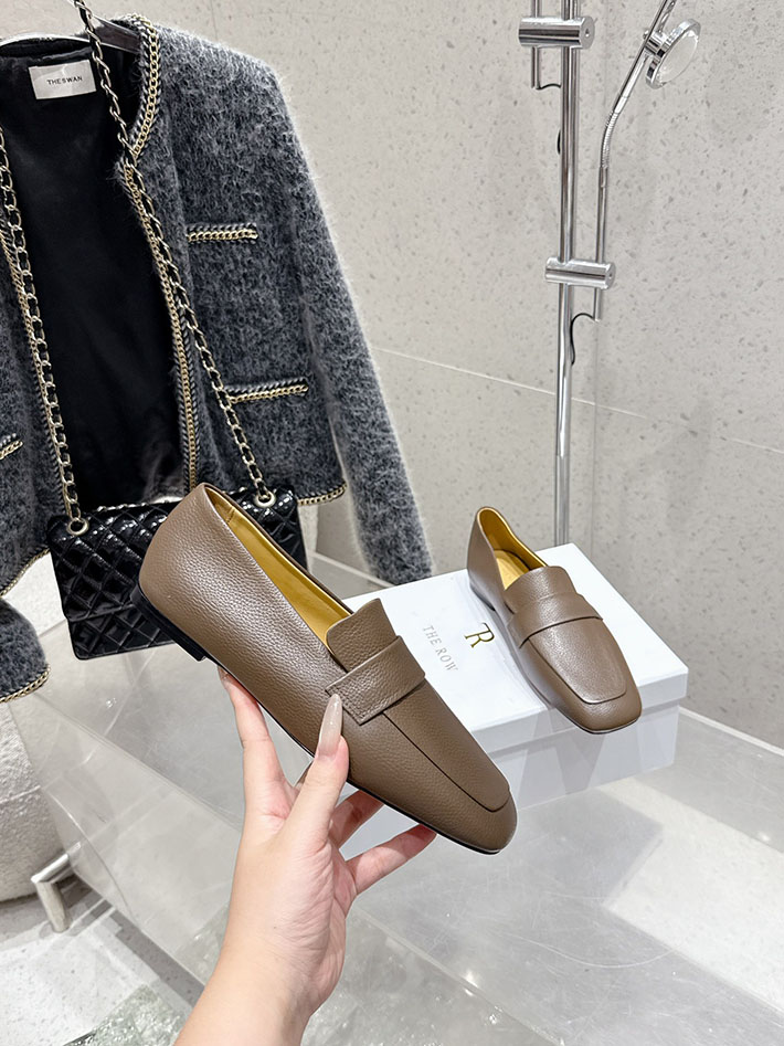 最高級ザロウスーパーコピー THE ROW Leather loafers ローファー レディース グレー 2631143 The Row ローファー レディース - 画像 (8)