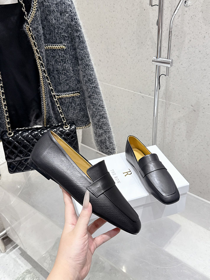 最高級ザロウスーパーコピー THE ROW Leather loafers ローファー レディース ブラック 2631144 ザロウ シューズ - 画像 (8)