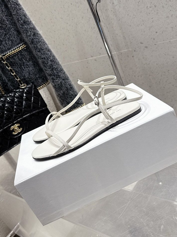 最高級ザロウスーパーコピー THE ROW Bare Sandal サンダル ナローTストラップ レディース ホワイト 2631154 ザロウ 靴 - 画像 (7)