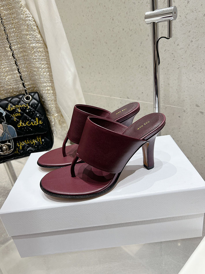 最高級ザロウスーパーコピー THE ROW サンダル SIGNUM HEEL SANDAL トングサンダル ワインレッド 2631161 THE ROW 店舗 東京 - 画像 (7)