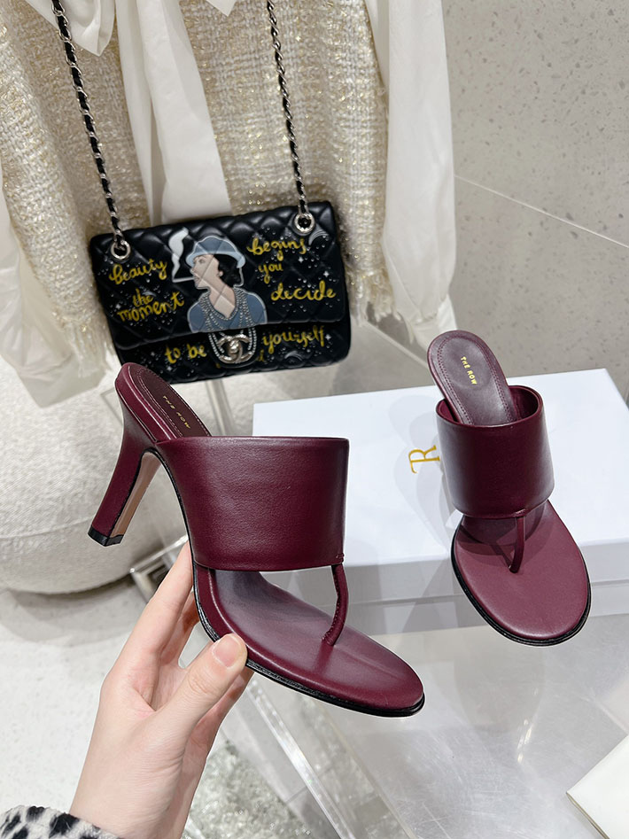 最高級ザロウスーパーコピー THE ROW サンダル SIGNUM HEEL SANDAL トングサンダル ワインレッド 2631161 THE ROW 店舗 東京 - 画像 (6)