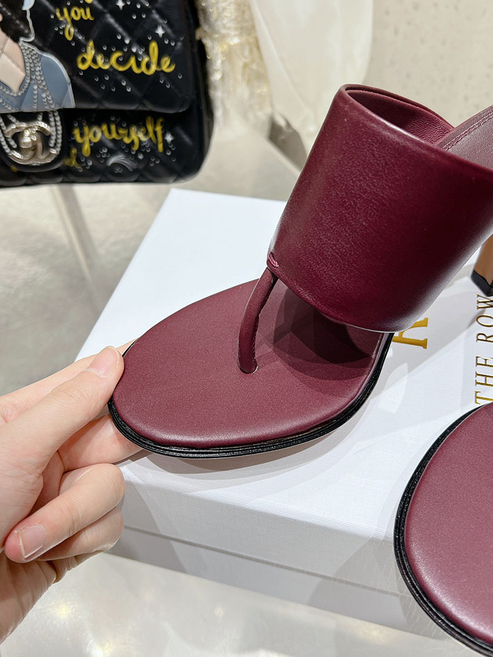 最高級ザロウスーパーコピー THE ROW サンダル SIGNUM HEEL SANDAL トングサンダル ワインレッド 2631161 THE ROW 店舗 東京 - 画像 (3)