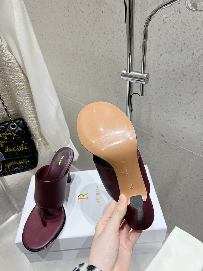 最高級ザロウスーパーコピー THE ROW サンダル SIGNUM HEEL SANDAL トングサンダル ワインレッド 2631161 THE ROW 店舗 東京 - 画像 (2)