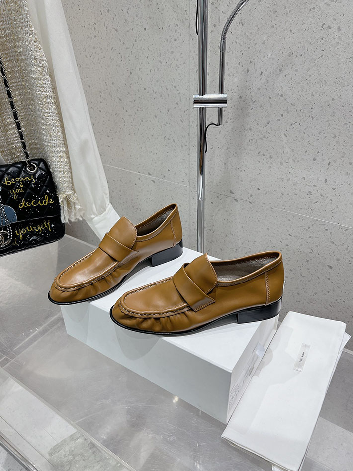 最高級ザロウスーパーコピー THE ROW Soft Loafer ナッパレザー ローファー シューズ 靴 ブラウン 2631187 The Row ローファー - 画像 (9)