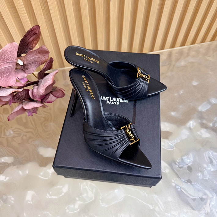 最高級サンローランスーパーコピー YSL バビロン ミュール スムースレザー ブラック 799606AAC4K1000 サンローラン サンダル レディース - 画像 (9)