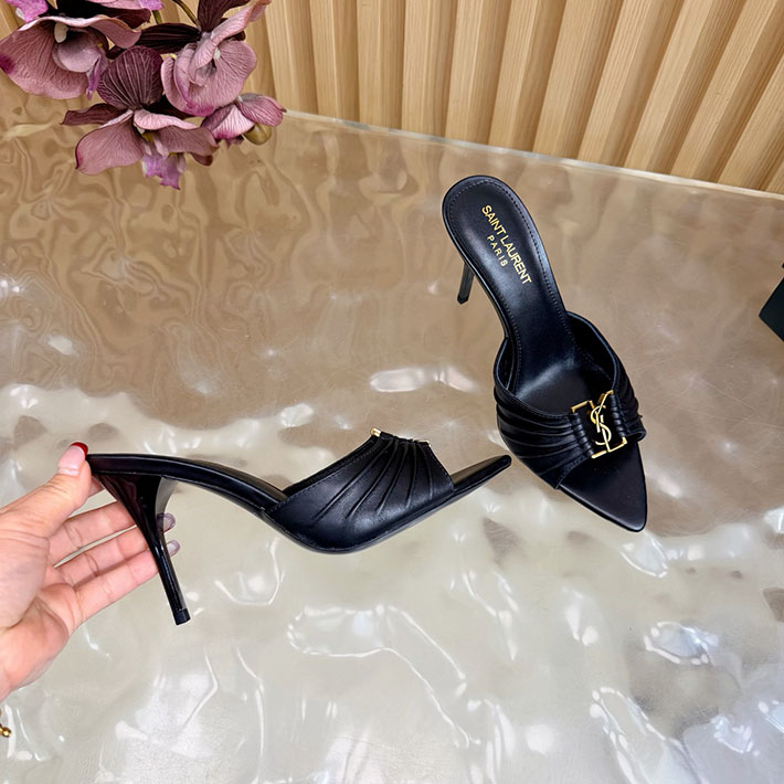 最高級サンローランスーパーコピー YSL バビロン ミュール スムースレザー ブラック 799606AAC4K1000 サンローラン サンダル レディース - 画像 (5)