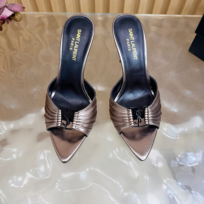 最高級サンローランスーパーコピー Saint Laurent バビロン ミュール スムースレザー ブラウン 2631200 サン ローラン 靴 アウトレット - 画像 (7)