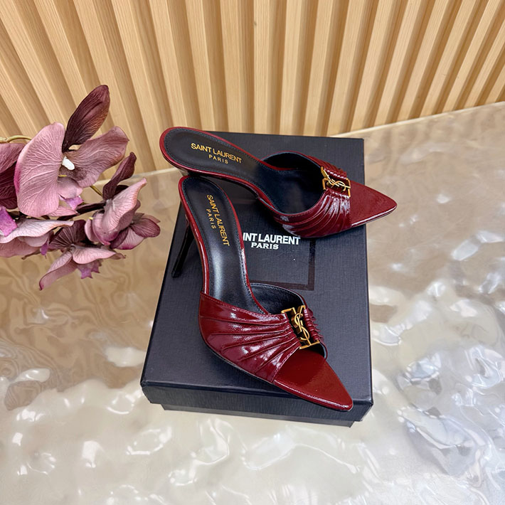 最高級サンローランスーパーコピー Saint Laurent バビロン ミュール スムースレザー レッド 2631201 サン ローラン 靴 サンダル - 画像 (9)