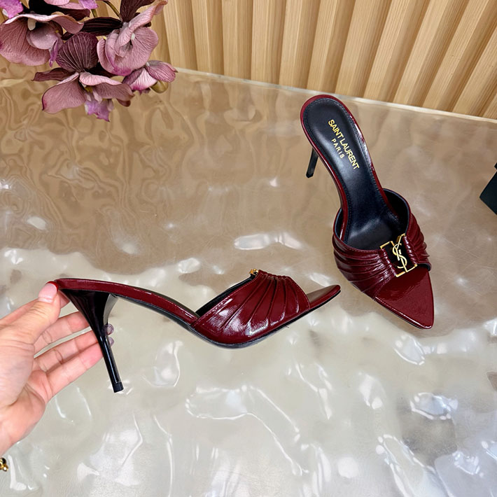 最高級サンローランスーパーコピー Saint Laurent バビロン ミュール スムースレザー レッド 2631201 サン ローラン 靴 サンダル - 画像 (5)