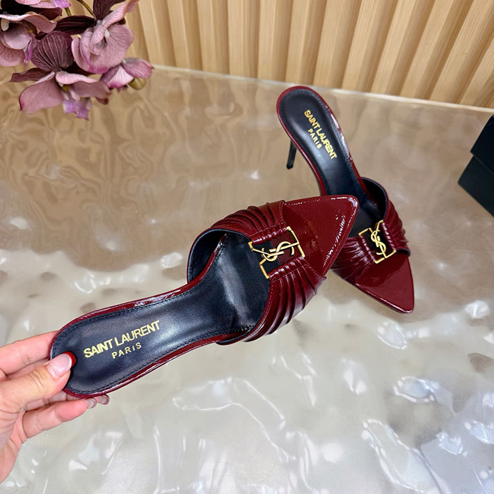 最高級サンローランスーパーコピー Saint Laurent バビロン ミュール スムースレザー レッド 2631201 サン ローラン 靴 サンダル - 画像 (2)