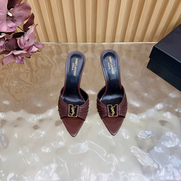 最高級サンローランスーパーコピー Saint Laurent バビロン ミュール スムースレザー ブラウン 2631202 サン ローラン アウトレット 値段 - 画像 (8)